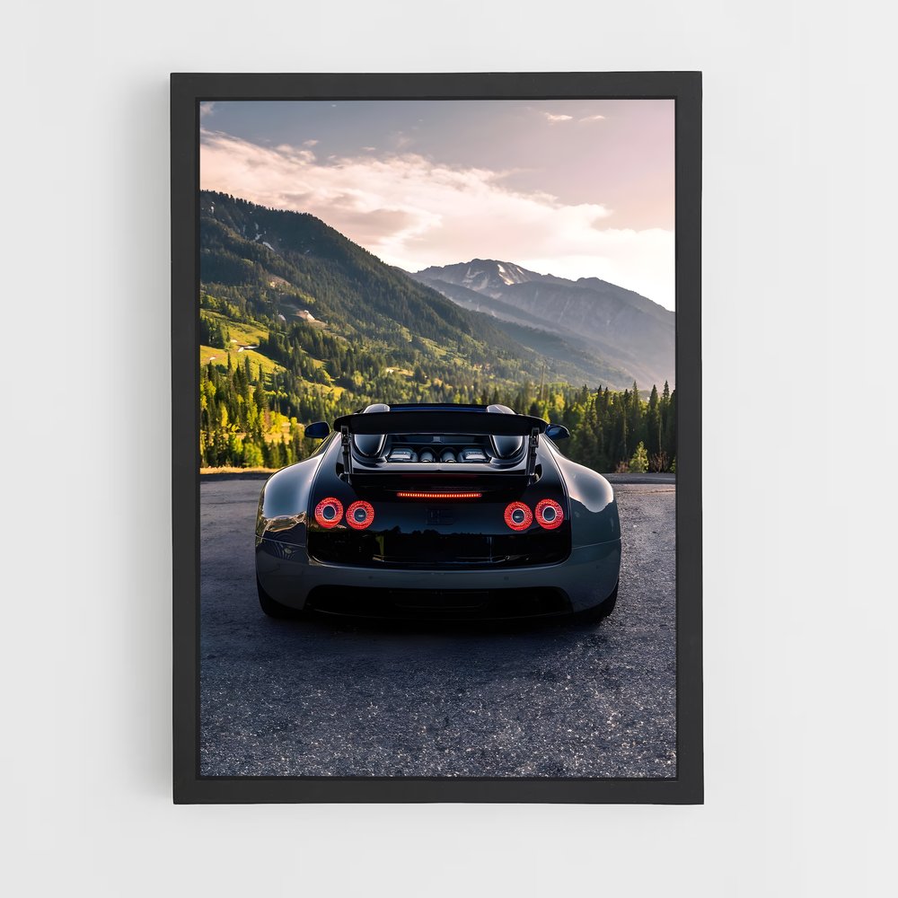 Poster Vitesse Noir – affiche Bugatti (vue 2)